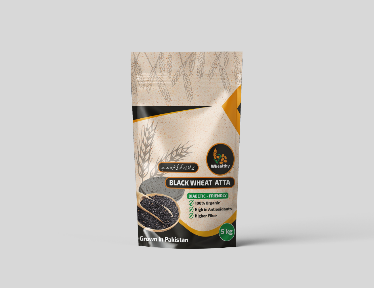 Black Wheat Atta – 100% Natural, High Fiber, and Easy to Digest