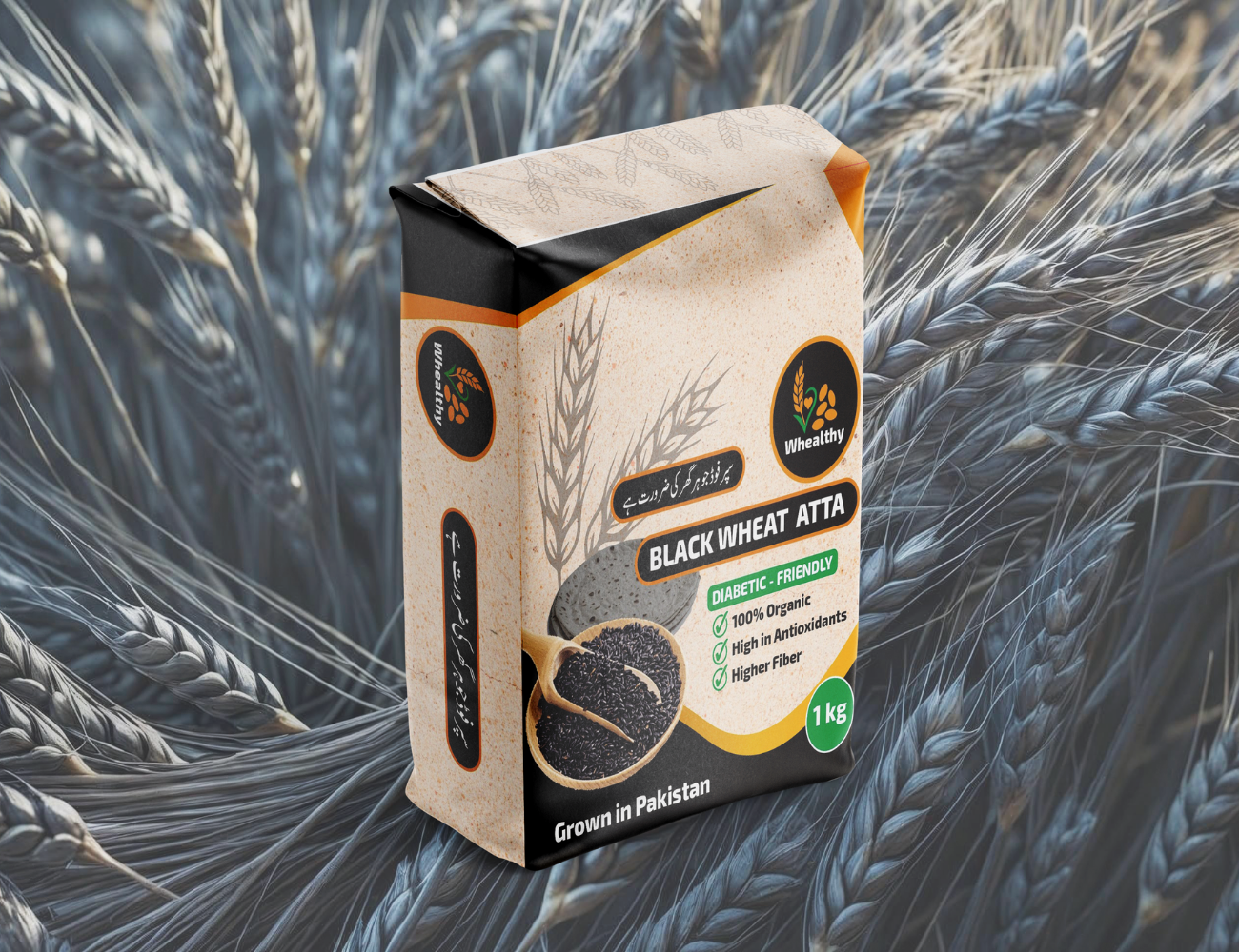 Black Wheat Atta – 100% Natural, High Fiber, and Easy to Digest